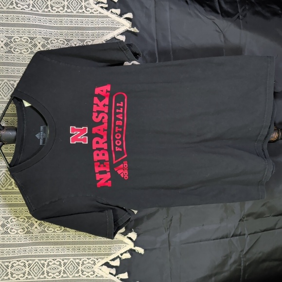 Nebraska Football Black T-Shirt Ladies Small s Huskers GBR - Picture 1 of 7